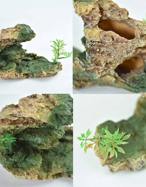Load image into Gallery viewer, Reptile Small Hide, Turtles Hide Cage, Artificial Plant Rock, Humidified Habitat Decoration
