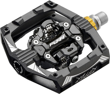 Ripper Mountain Bike Clipless Pedal Set, Rocker Clip Mechanism, SPD Compatible, 9/16-Inch Crmo Axle