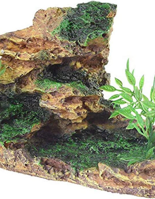 Load image into Gallery viewer, Reptile Small Hide, Turtles Hide Cage, Artificial Plant Rock, Humidified Habitat Decoration
