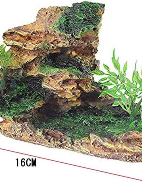 Load image into Gallery viewer, Reptile Small Hide, Turtles Hide Cage, Artificial Plant Rock, Humidified Habitat Decoration
