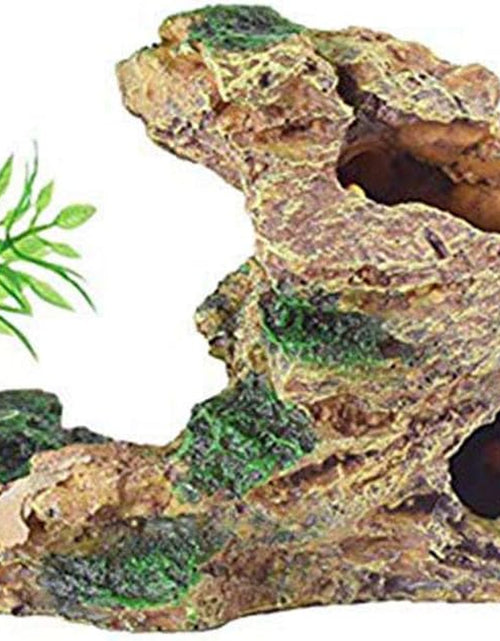 Load image into Gallery viewer, Reptile Small Hide, Turtles Hide Cage, Artificial Plant Rock, Humidified Habitat Decoration
