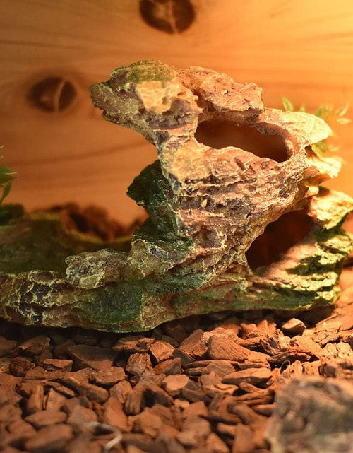 Load image into Gallery viewer, Reptile Small Hide, Turtles Hide Cage, Artificial Plant Rock, Humidified Habitat Decoration
