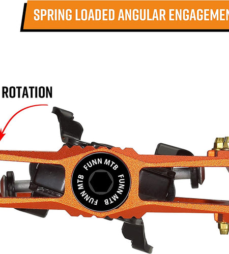 Ripper Mountain Bike Clipless Pedal Set, Rocker Clip Mechanism, SPD Compatible, 9/16-Inch Crmo Axle
